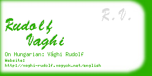 rudolf vaghi business card