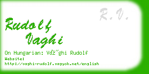 rudolf vaghi business card